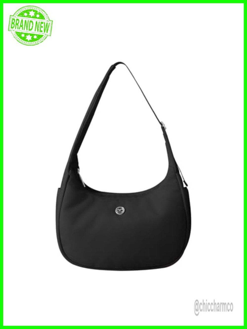 Nylon Crescent Shoulder Bag Mini Underarm Purse Small Tote Handbag